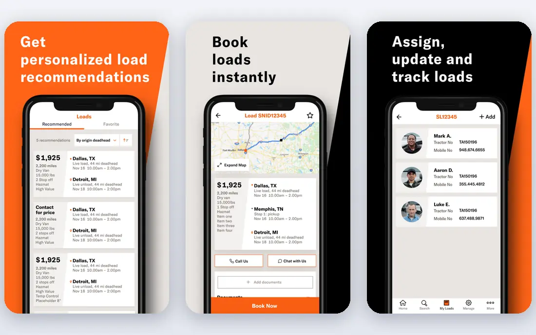 Schneider app screenshots