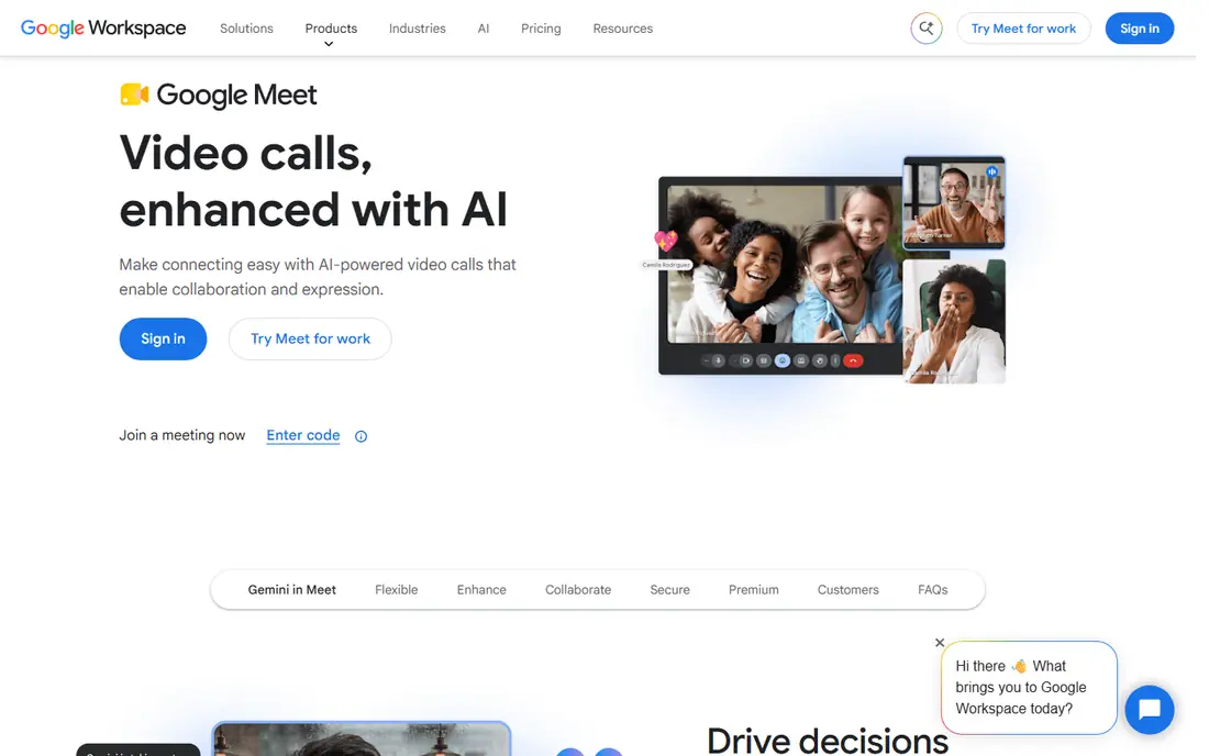 Google Meet website