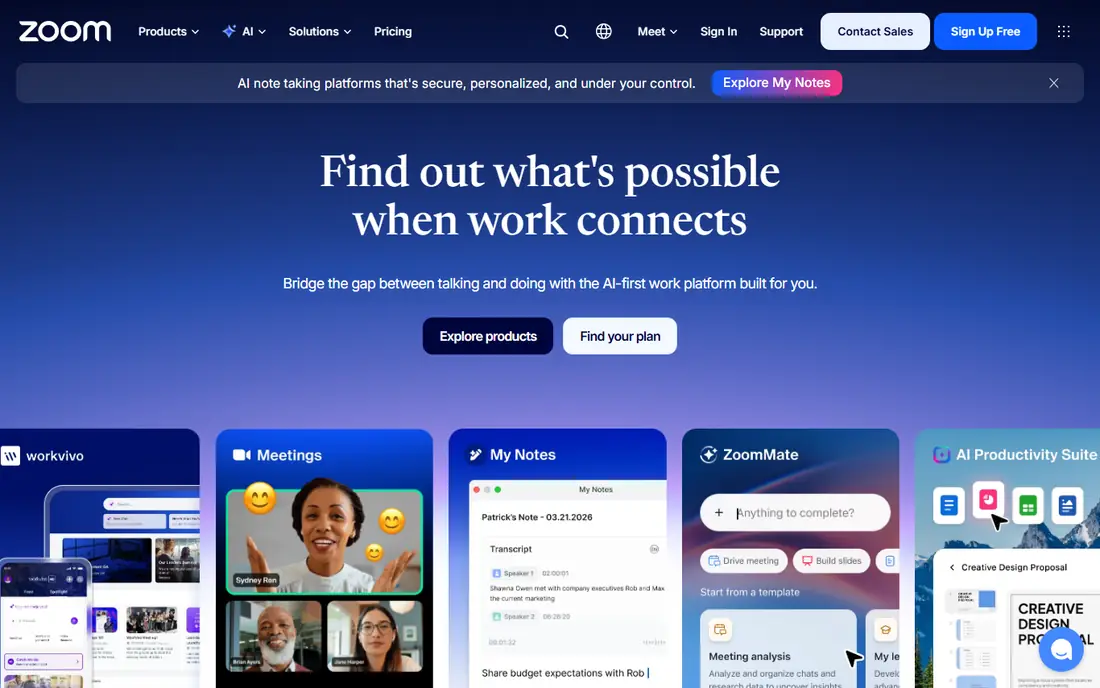 Zoom website