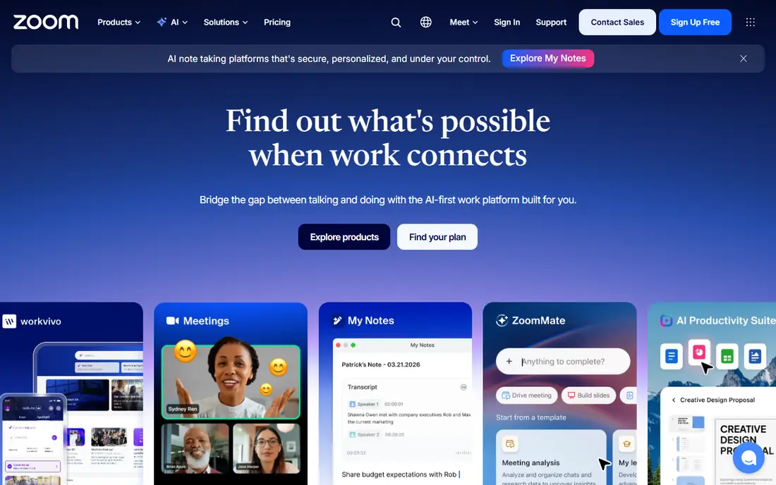 Zoom website