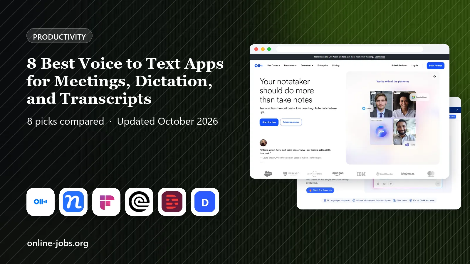 8 Best Voice to Text Apps for Meetings, Dictation, and Transcripts