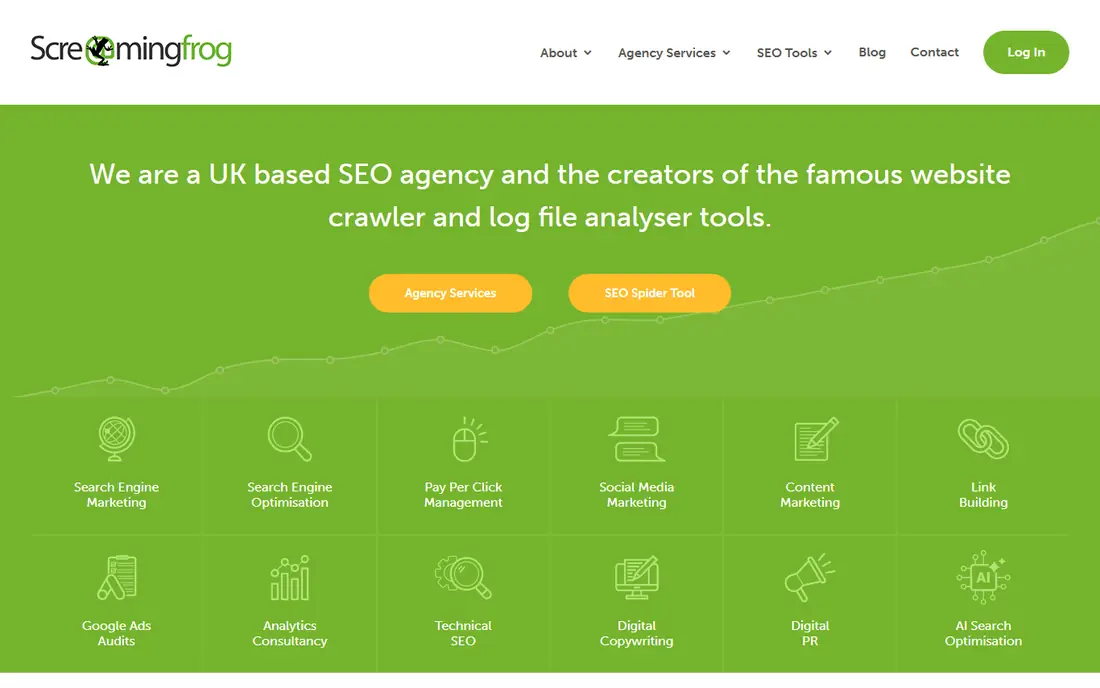Screaming Frog SEO Spider website