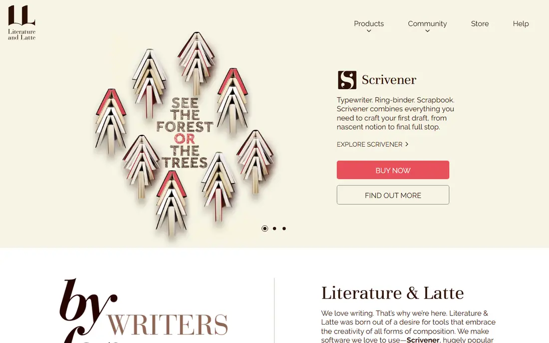 Scrivener website