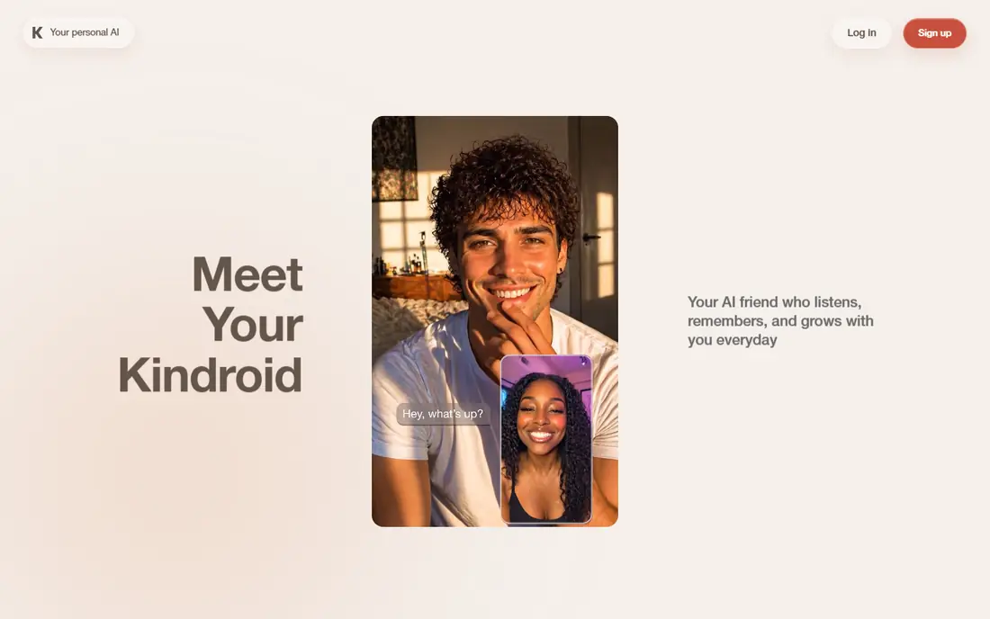 Kindroid website