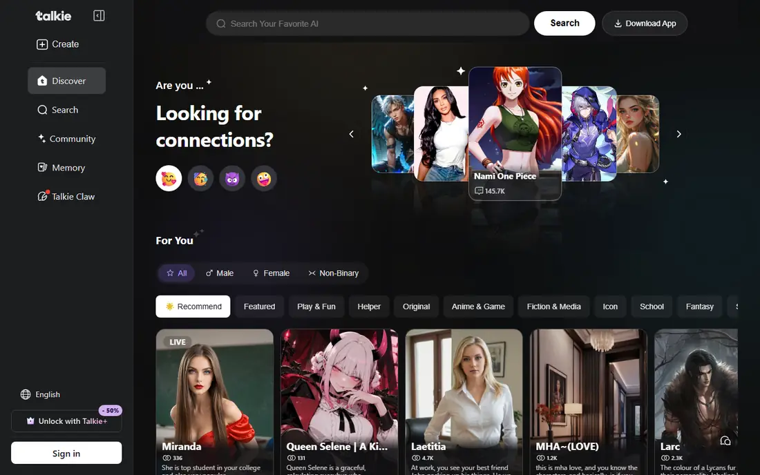 Talkie website