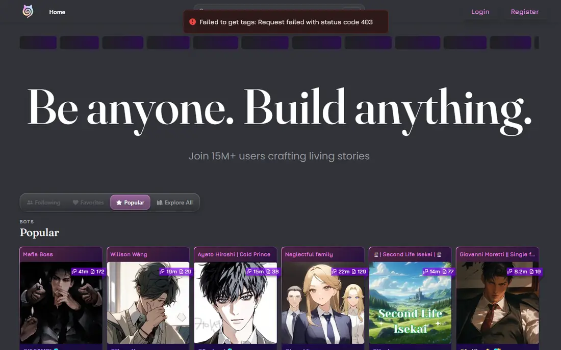 Janitor AI website