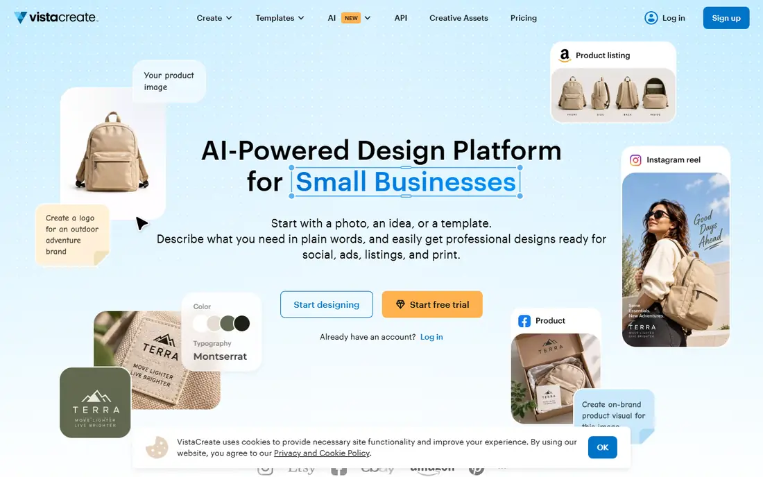 VistaCreate website