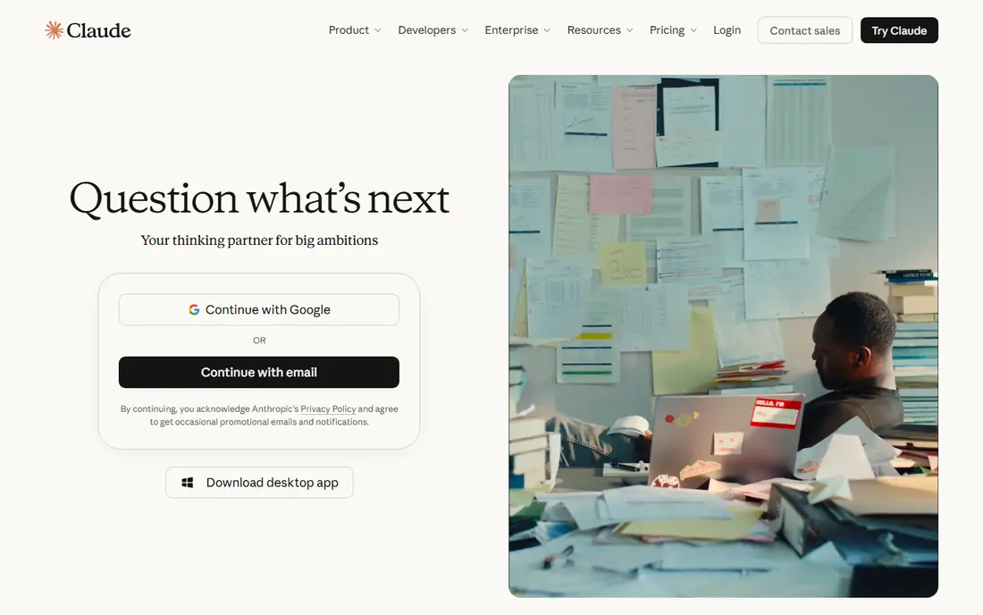 Claude website