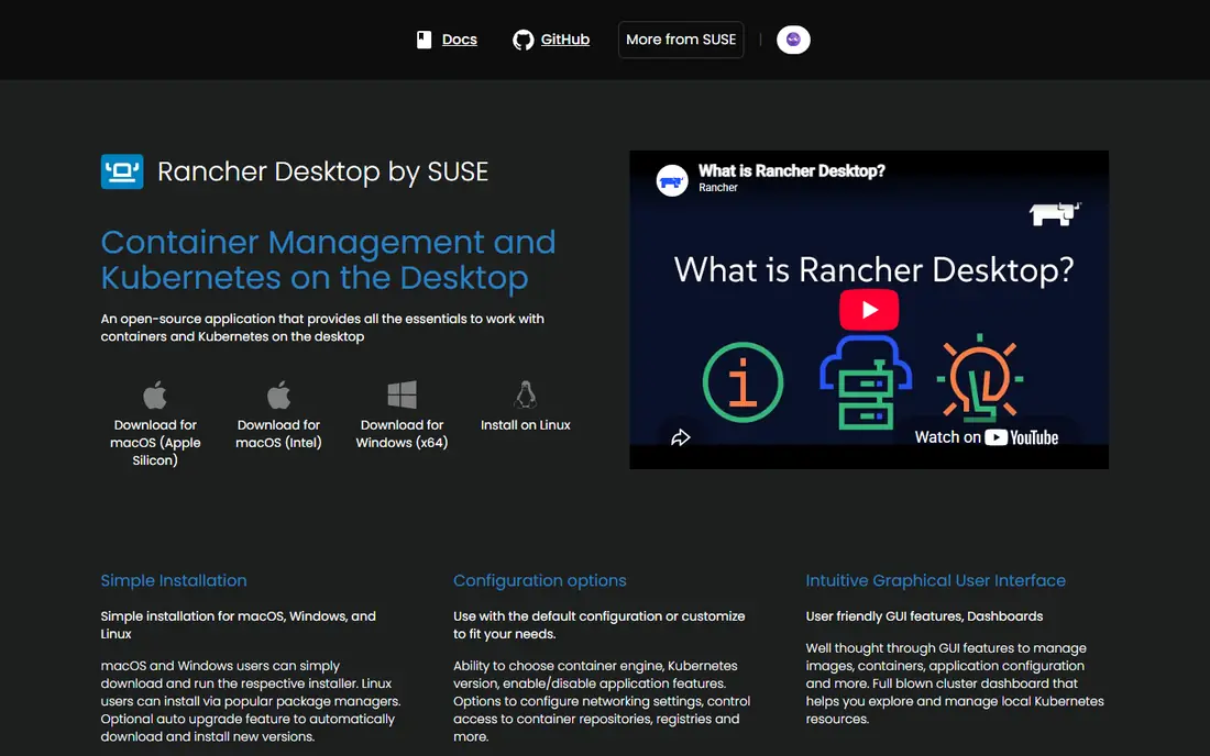 Rancher Desktop website