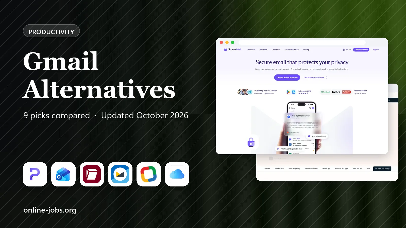 Gmail Alternatives in 2026: 9 Email Services and Clients Compared