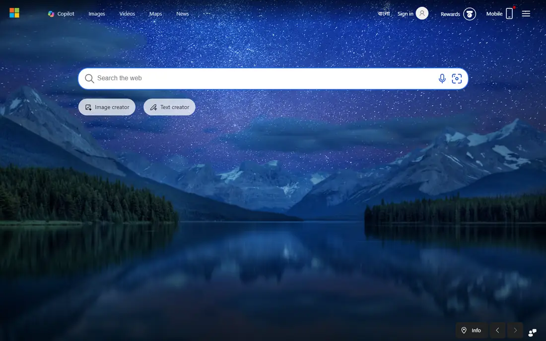 Bing website