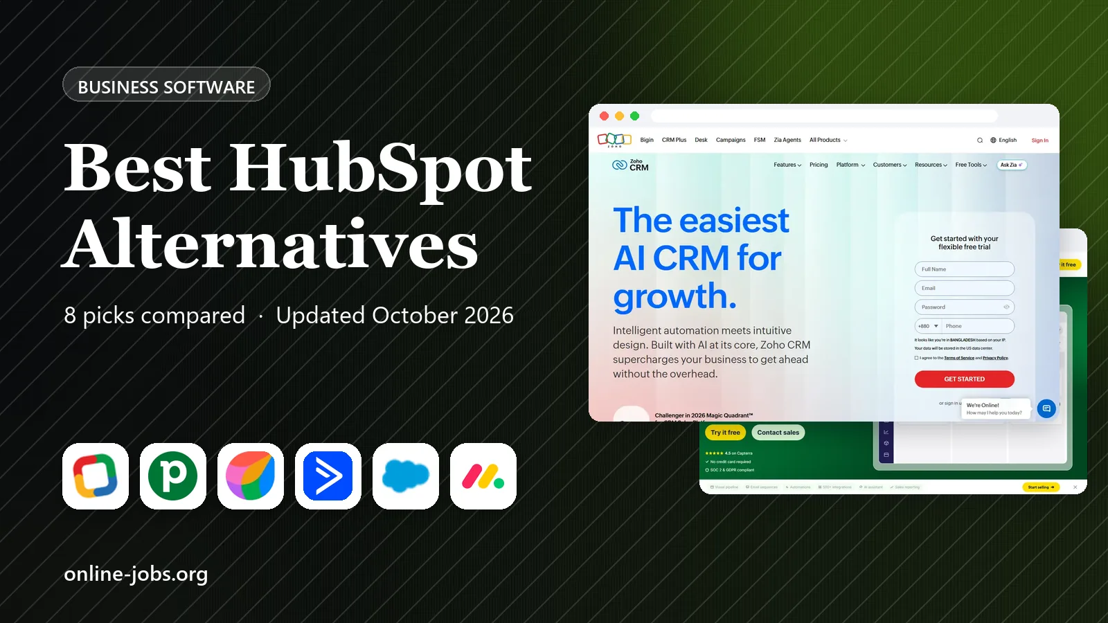 Best HubSpot Alternatives in 2026: 8 CRMs Compared