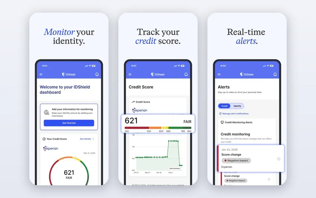 IDShield app screenshots