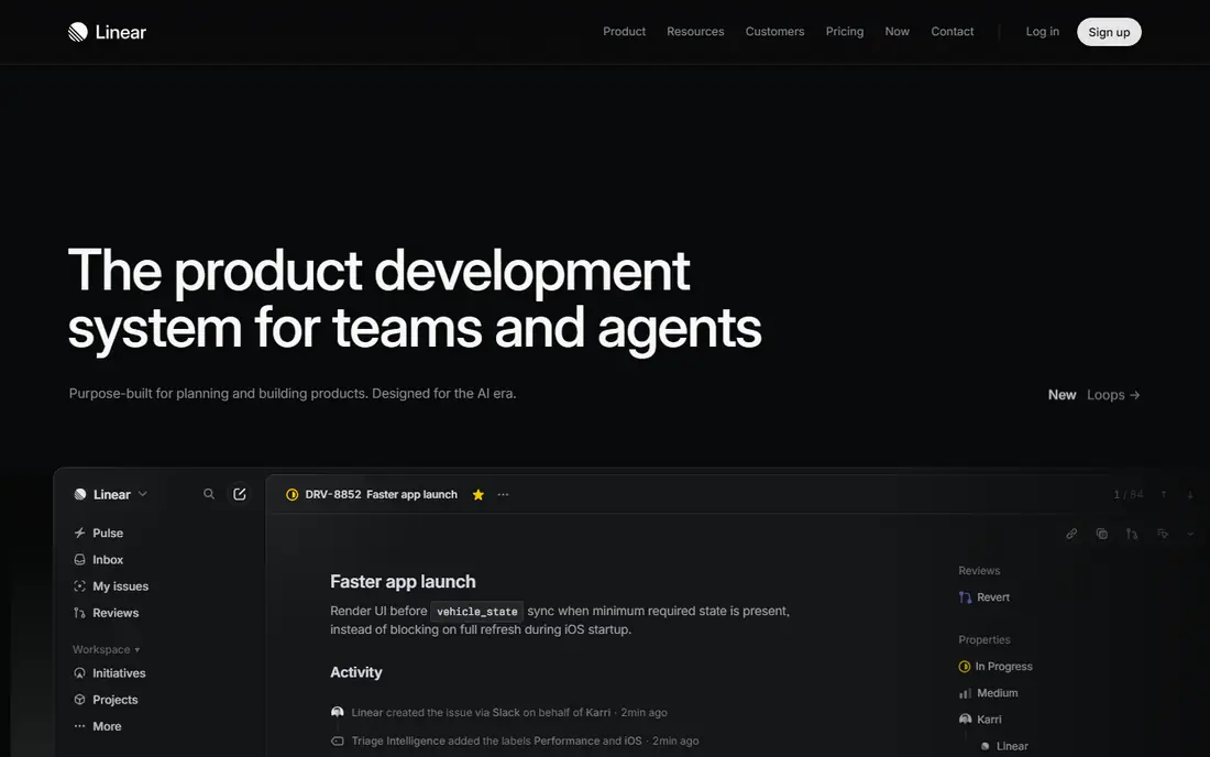 Linear website