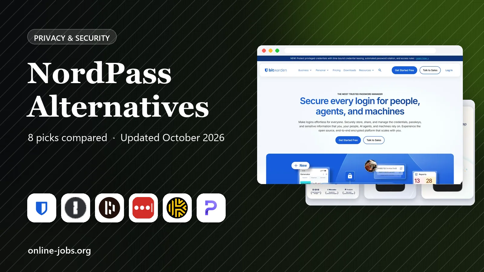 NordPass Alternatives in 2026: 8 Password Managers Compared