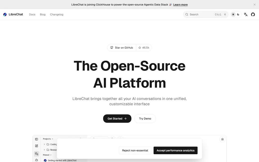 LibreChat website