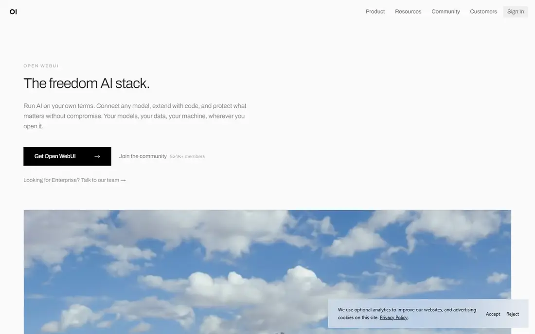 Open WebUI website