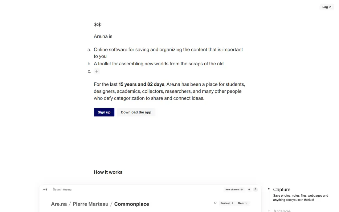 Are.na website