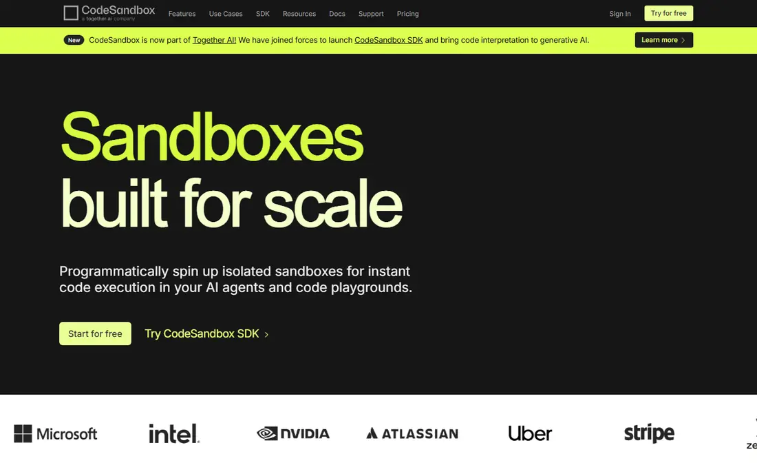CodeSandbox website