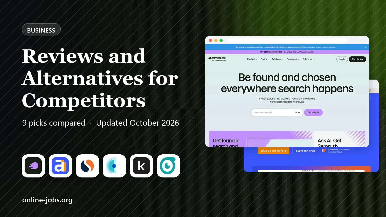 Reviews and Alternatives for Competitors in 2026: 9 Tools Compared