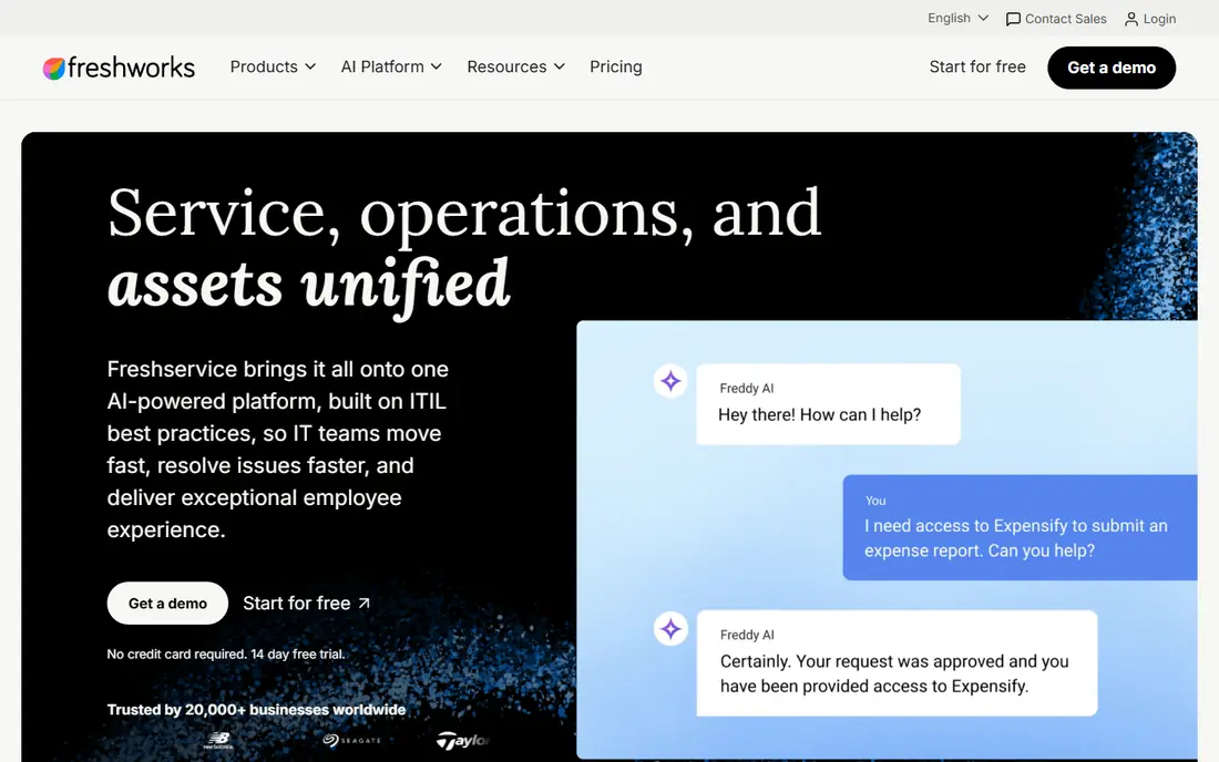Freshservice website