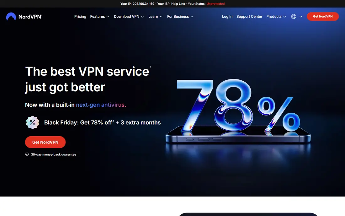 NordVPN website