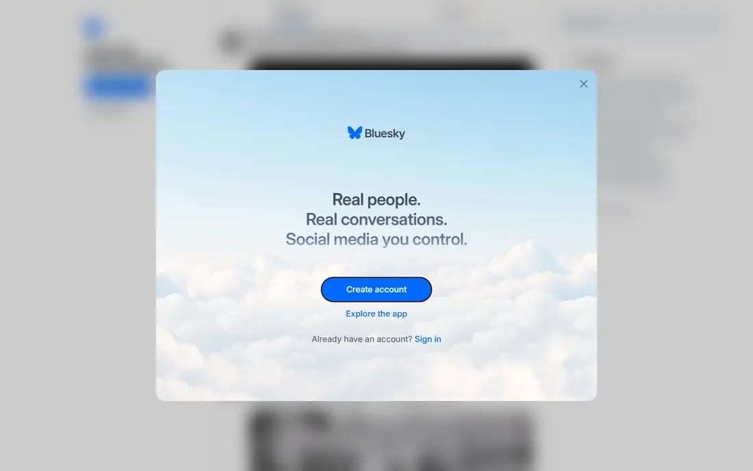 Bluesky website