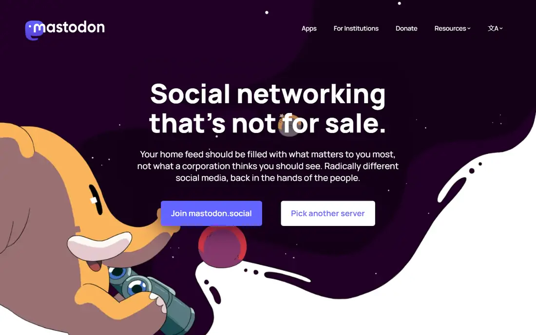 Mastodon website