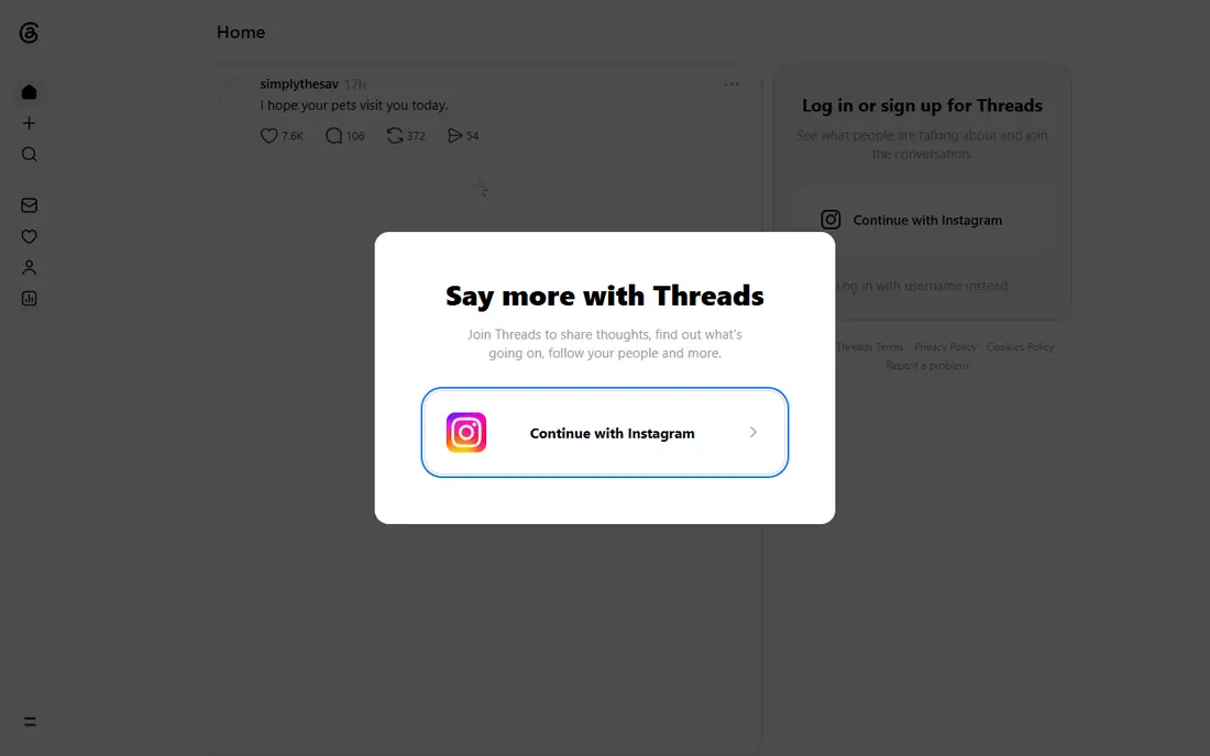 Threads website