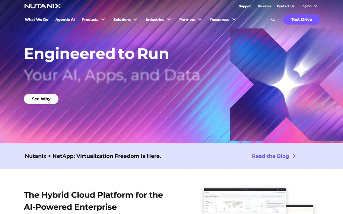 Nutanix AHV website