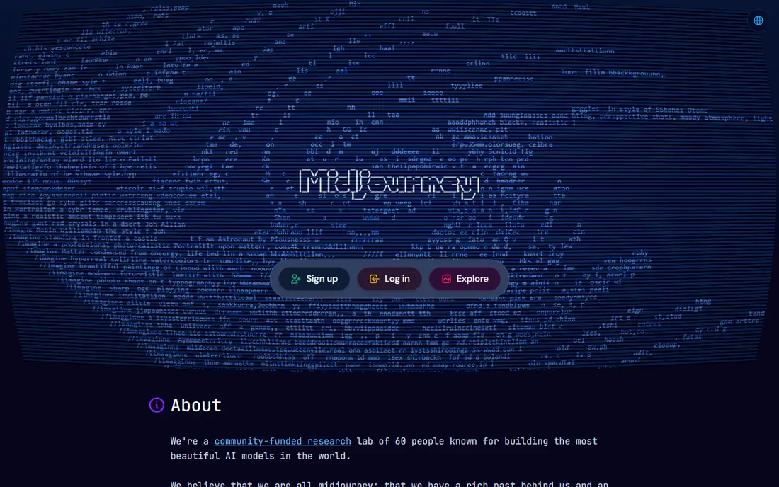 Midjourney website