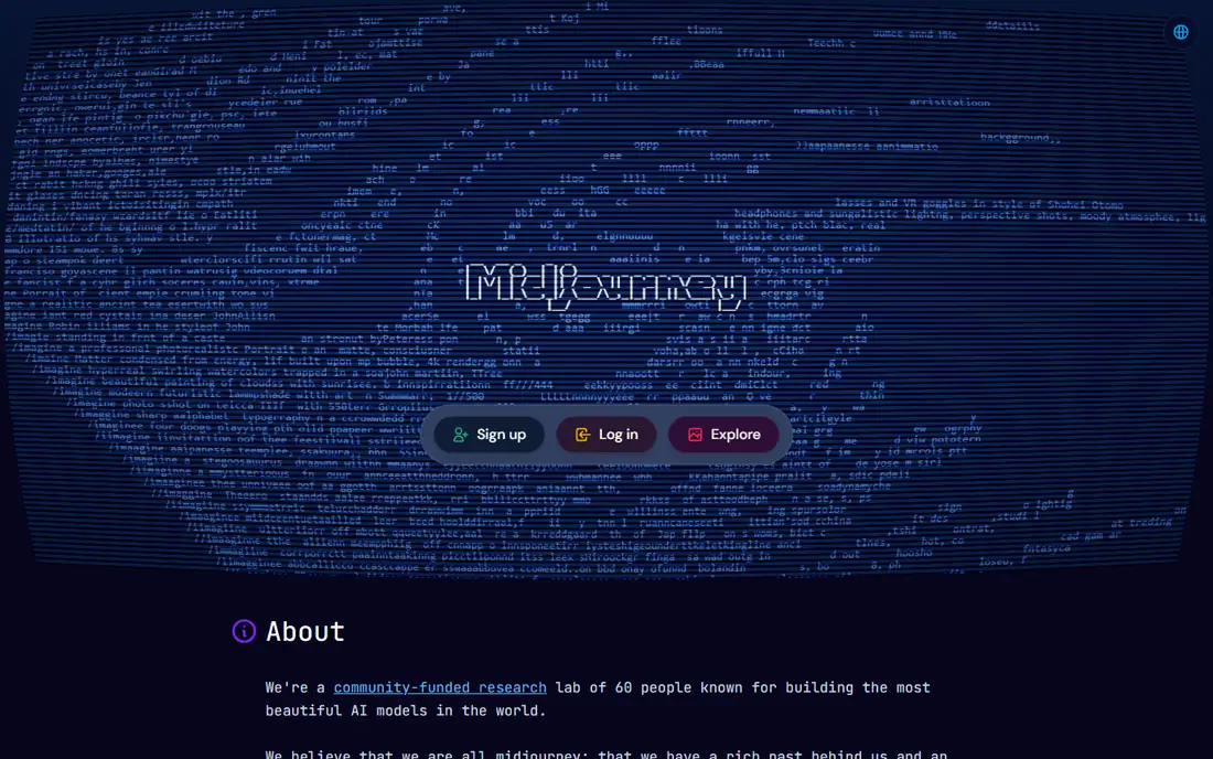 Midjourney website