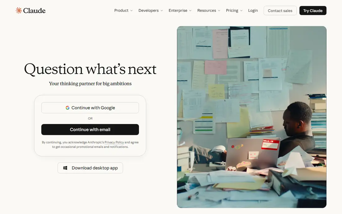 Claude website