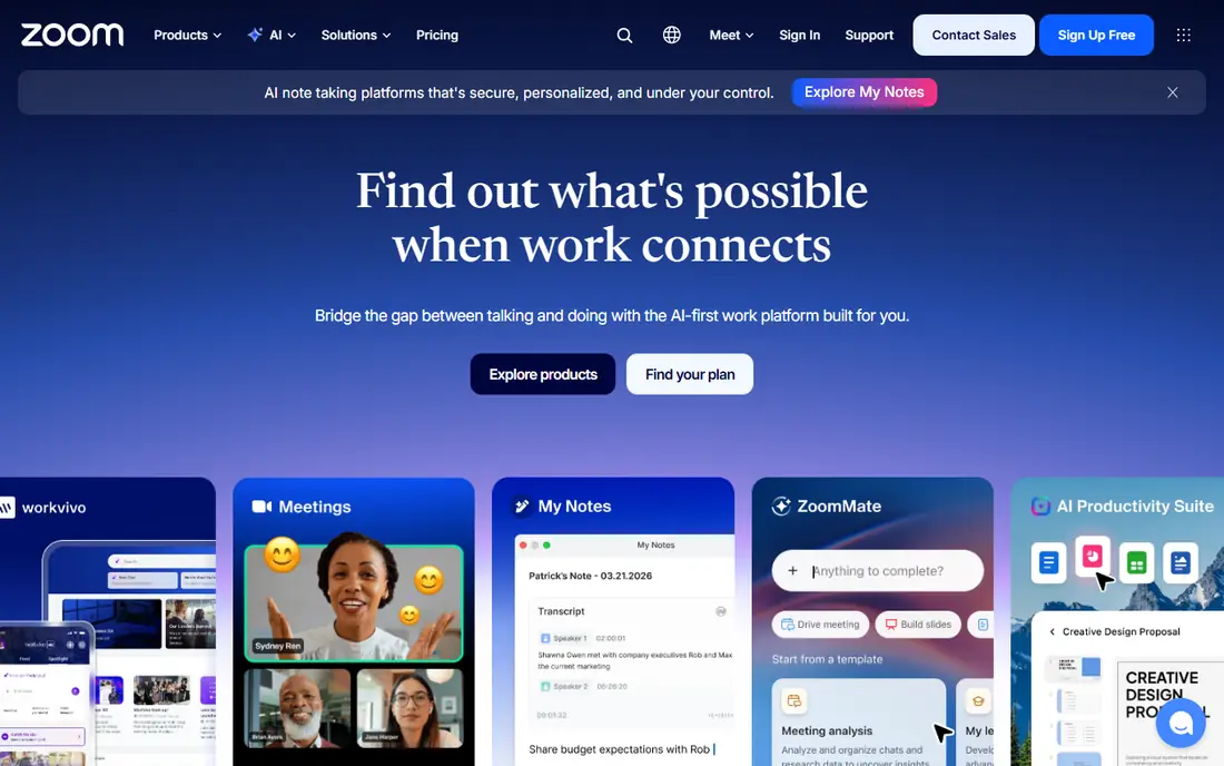 Zoom website