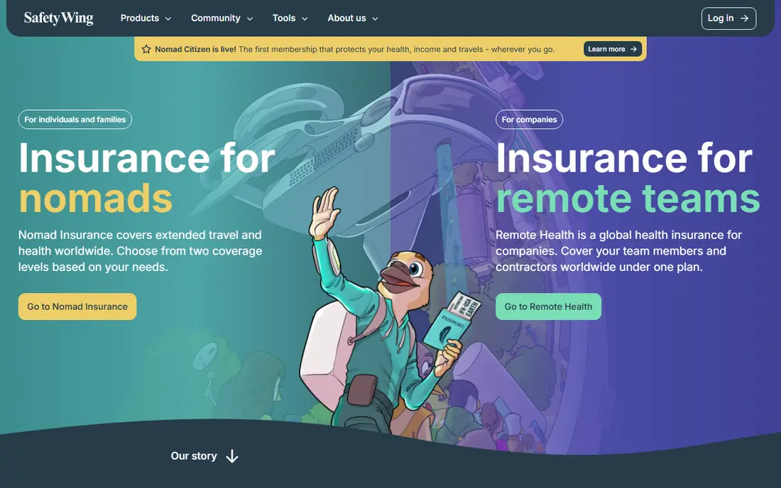 SafetyWing website