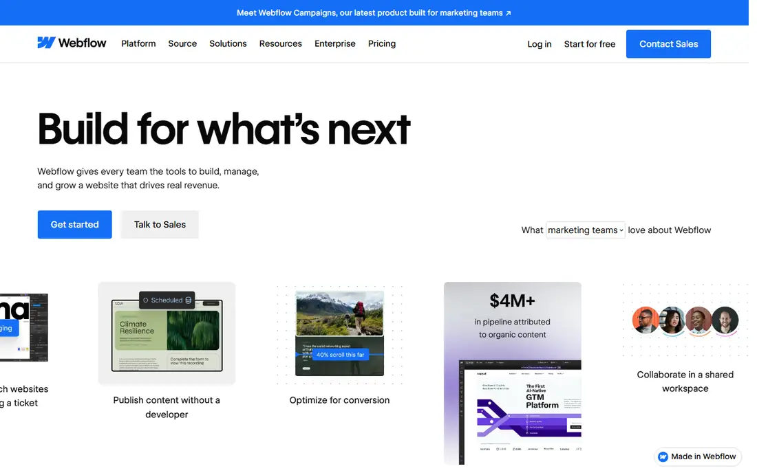 Webflow website