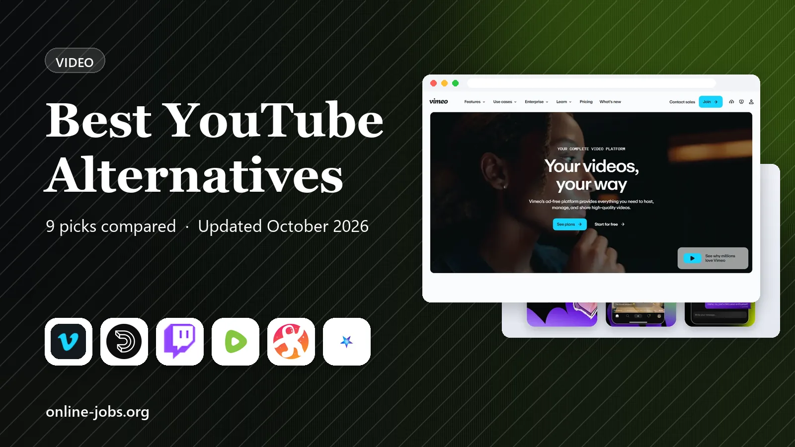 Best YouTube Alternatives in 2026: 9 Platforms Compared